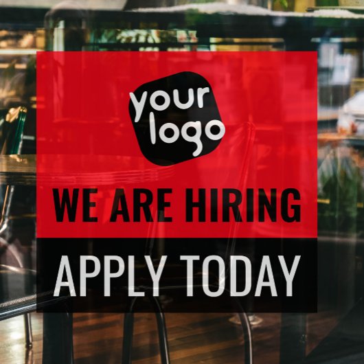 Autocollant Pour Fenêtre Maintenant Embaucher Postuler Aujourd'Hui Marque d