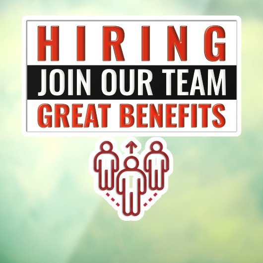 Autocollant Pour Fenêtre Maintenant, nous embauchons Rejoignez Notre Équipe (Feuille 3)