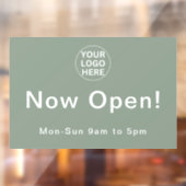 Autocollant Pour Fenêtre Maintenant Ouvert l Heures d'ouverture Ouverture L (Feuille 2)