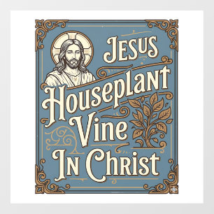 Autocollant Pour Fenêtre Maison de Jésus Plante grimpante Dans le Christ Jé