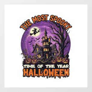 Autocollant Pour Fenêtre Maison hantée de Halloween la plus effrayante Sorc