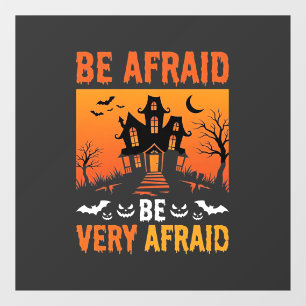 Autocollant Pour Fenêtre Maison Hantée Halloween Soyez Craintifs Création