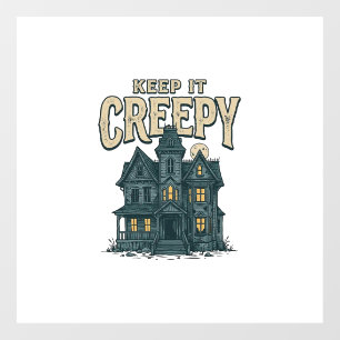 Autocollant Pour Fenêtre Maison Hantée Vintage Creepy Halloween Dés