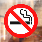 Autocollant Pour Fenêtre Maison ou Entreprise Interdiction de Fumer Rond (Feuille 2)