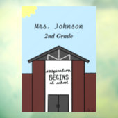 Autocollant Pour Fenêtre Maison scolaire de l'enseignant sur mesure (Feuille 3)