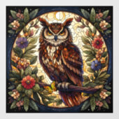 Autocollant Pour Fenêtre Majestic Brown Chouette en verre tendu Clouer fenê (Feuille)