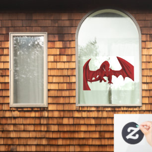 Autocollant Pour Fenêtre Majestic légendaire Dragon rouge Imaginaire créatu