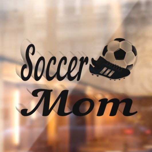 Autocollant Pour Fenêtre Maman de football (Feuille 2)