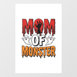 Autocollant Pour Fenêtre Maman de monstre vintage Halloween conception de t
