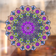 Mandala 12 VioletPeach Rose Vert -
