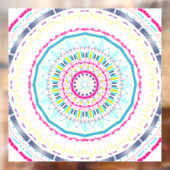 Autocollant Pour Fenêtre mandala coloré (Feuille 2)