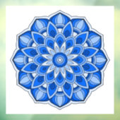 Autocollant Pour Fenêtre Mandala en bleu (Feuille 3)