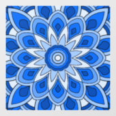 Autocollant Pour Fenêtre Mandala en bleu Clouage de fenêtre (Feuille)