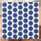 Autocollant Pour Fenêtre Mandala Motif 02 en bleu (Feuille 2)