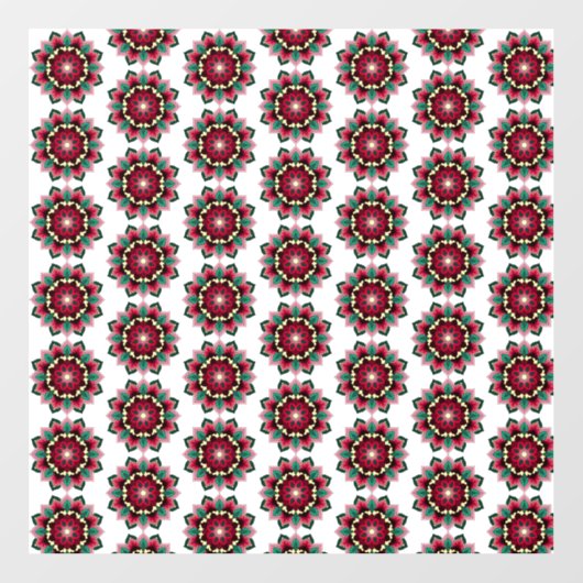 Autocollant Pour Fenêtre Mandala Motif 02 en rose profond (Feuille)