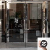Autocollant Pour Fenêtre Mangeons le code QR (Porte de bureau)