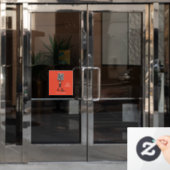 Autocollant Pour Fenêtre Mangeons le code QR (Porte de bureau)