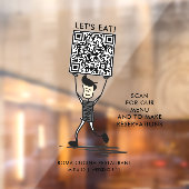 Autocollant Pour Fenêtre Mangeons le code QR (Feuille 2)
