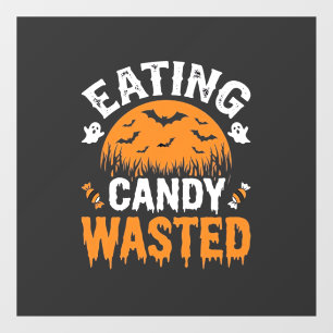 Autocollant Pour Fenêtre Manger des bonbons gâché Halloween Design_1