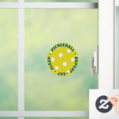 AUTOCOLLANT POUR FENÊTRE MANGER, DORMIR, PICKLEBALL, RÉPÉTER (Maison)