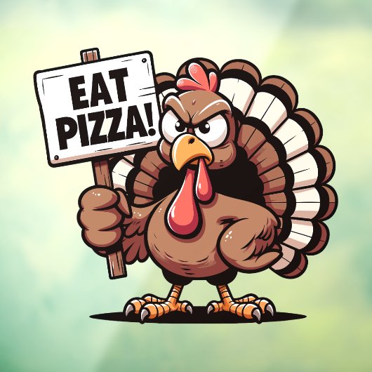 Autocollant Pour Fenêtre Manger Pizza Turquie Clouage de fenêtre (Feuille 3)