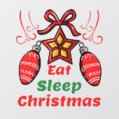 Autocollant Pour Fenêtre Mangez le sommeil Noël Noël Noël Maison (Feuille)