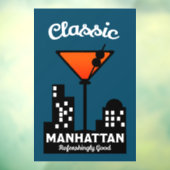 Autocollant Pour Fenêtre Manhattan Cocktail Wall Art