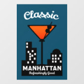 Autocollant Pour Fenêtre Manhattan Cocktail Wall Art (Feuille)