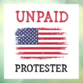 Autocollant Pour Fenêtre Manifestant non payé - Protestation (Feuille 3)