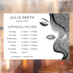 Autocollant Pour Fenêtre Maquillage avec effet de paillettes argentées