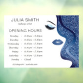 Autocollant Pour Fenêtre Maquillage avec effet parties scintillant bleu fon (Feuille 3)