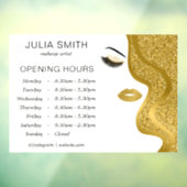 Autocollant Pour Fenêtre Maquillage avec effet parties scintillant or (Feuille 3)