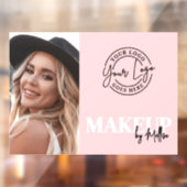 Autocollant Pour Fenêtre Maquillage Logo Photo Noir Rose (Feuille 2)