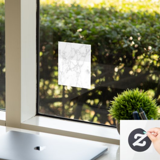 Autocollant Pour Fenêtre Marbre Blanc (Bureau)