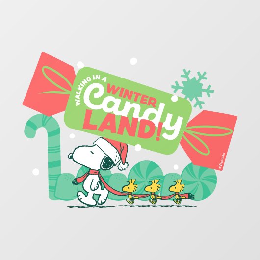 Autocollant Pour Fenêtre Marcher Dans Un Pays De Bonbons D'Hiver! (Feuille)