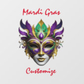 Autocollant Pour Fenêtre Mardi Gras Masque Thunder_Cove (Feuille)