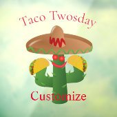 Autocollant Pour Fenêtre Mardi Taco Saguaro Cactus Thunder_Cove (Feuille 3)