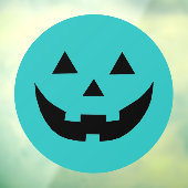 Autocollant Pour Fenêtre Mare turquoise Jack-o'-lantern citrouille face Hal (Feuille 3)