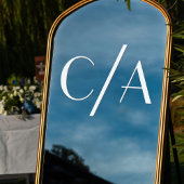 Autocollant Pour Fenêtre Mariage Chic Monogram Slash Art Déco