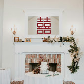 Autocollant Pour Fenêtre Mariage chinois classique Red Double Xi