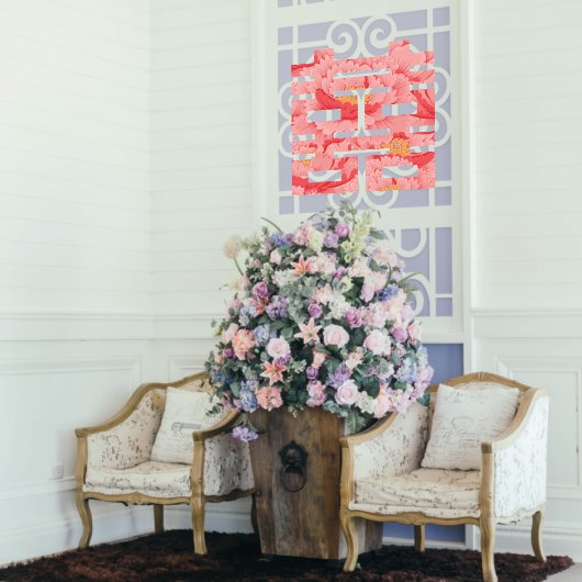 Autocollant Pour Fenêtre Mariage chinois double Xi