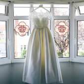 Autocollant Pour Fenêtre Mariage chinois rouge Double Xi Fleur