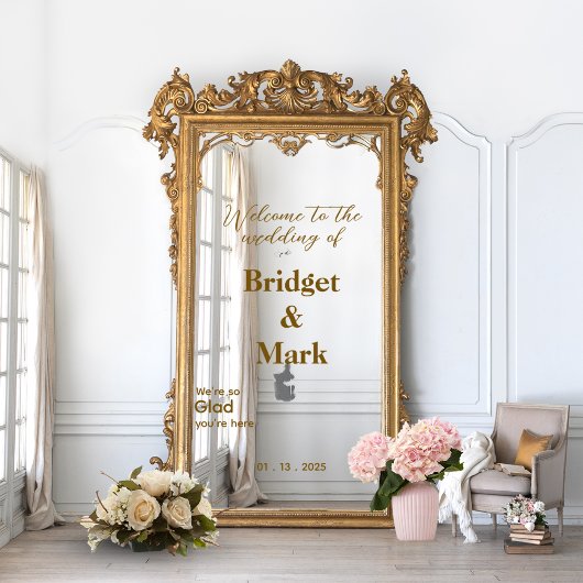 Autocollant Pour Fenêtre Mariage d'accueil miroir autoselfie manuscrit