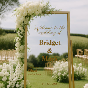 Autocollant Pour Fenêtre Mariage d'accueil miroir autoselfie manuscrit