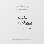 Autocollant Pour Fenêtre Mariage d'accueil Selfie Miroir Élégante Calligrap (Feuille)