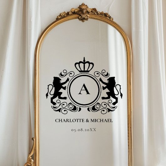 Autocollant Pour Fenêtre Mariage de monogramme de logo spécifique au client