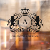 Autocollant Pour Fenêtre Mariage de monogramme de logo spécifique au client (Feuille 2)
