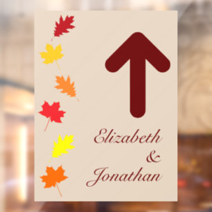 Autocollant Pour Fenêtre Mariage des feuilles automnales