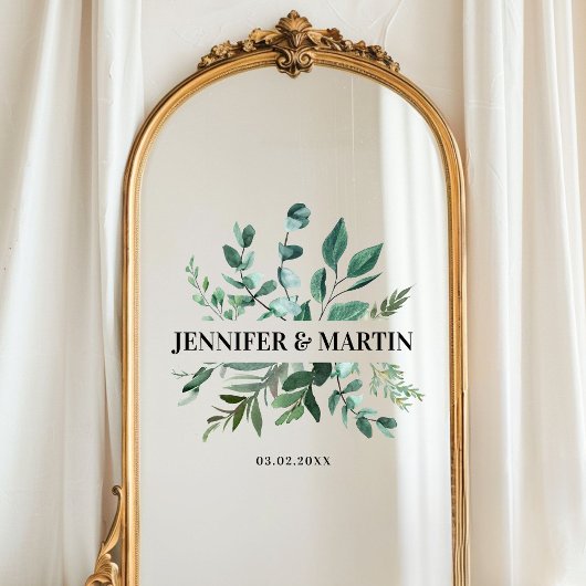 Autocollant Pour Fenêtre Mariage d'eucalyptus spécifique au client
