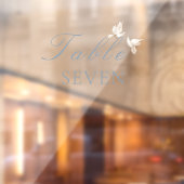 Autocollant Pour Fenêtre Mariage élégant blanc Doves Numéro de table (Feuille 2)